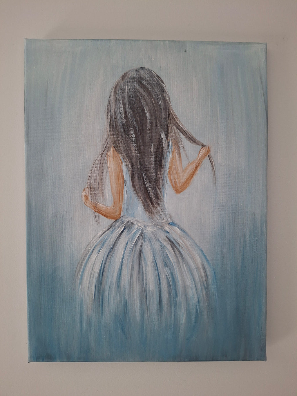 „Ona" – Ręcznie malowany obraz akrylowy 30x40 cm