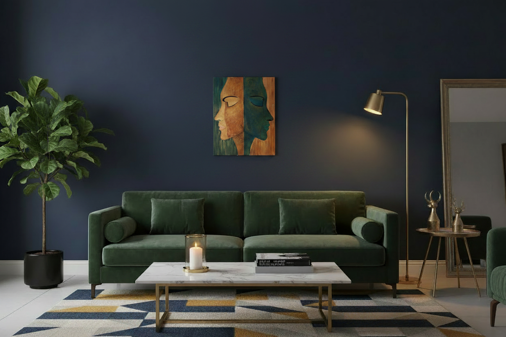 Dwie twarze — realistyczny rozmiar 40x50