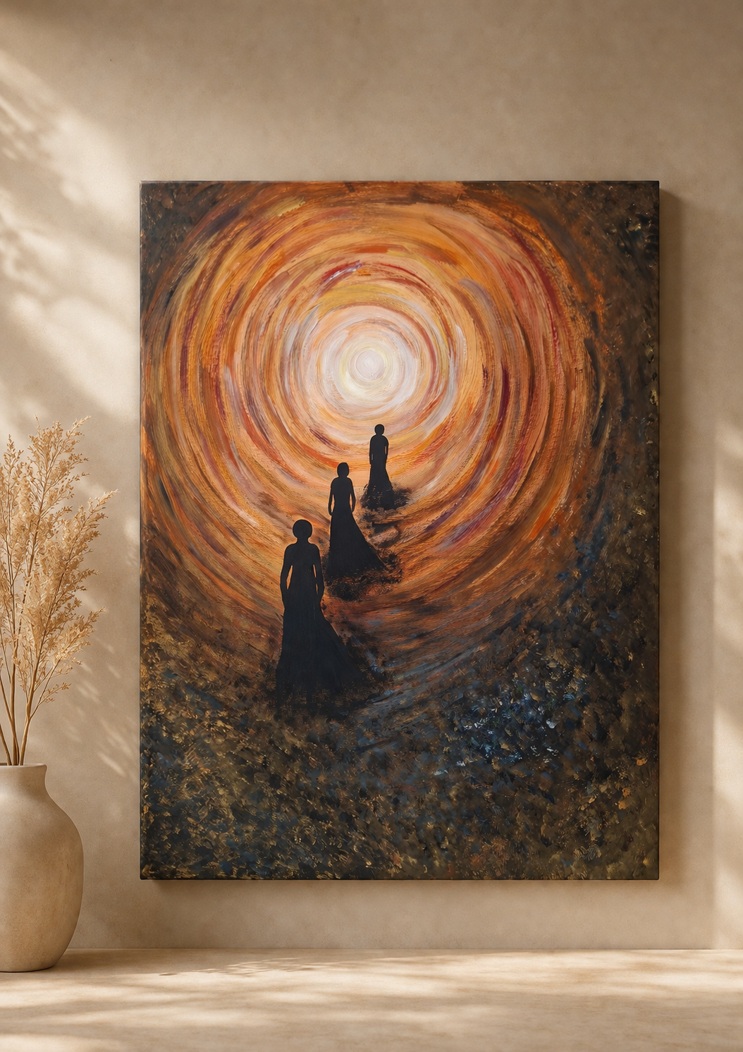 ,,Ku Światłu''  55x75 cm obraz ręcznie malowany