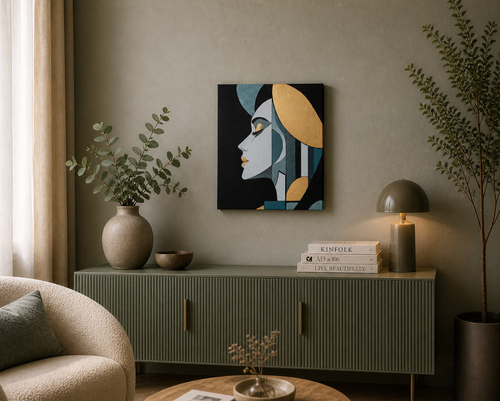 ,,Harmonia kształtów '' 40x50 cm obraz na płótnie