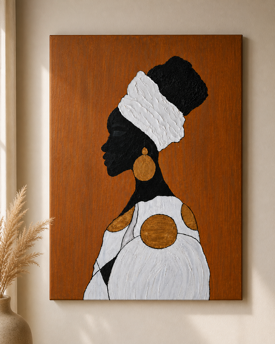 ,,Afrykańska dusza '' 55x75 cm obraz ręcznie malowany