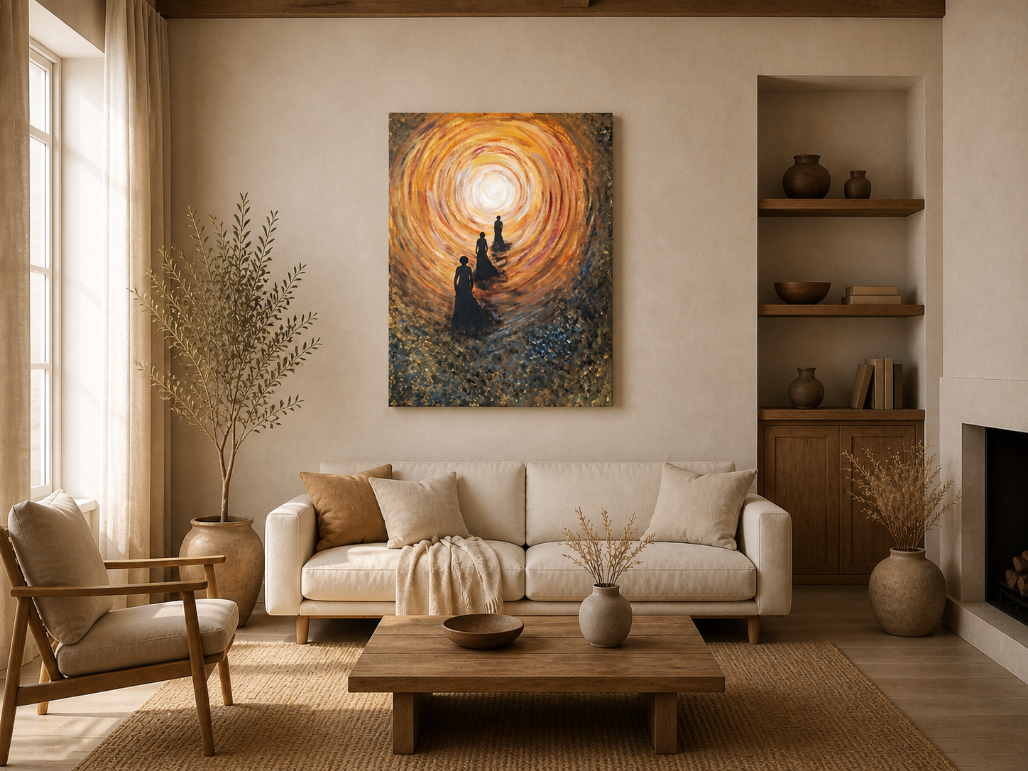 ,,Ku Światłu''  55x75 cm obraz ręcznie malowany
