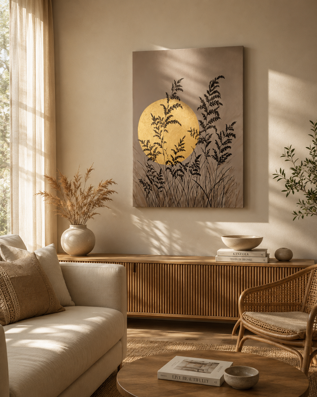 Szept Traw – obraz akrylowy 55x75 cm ręcznie malowany