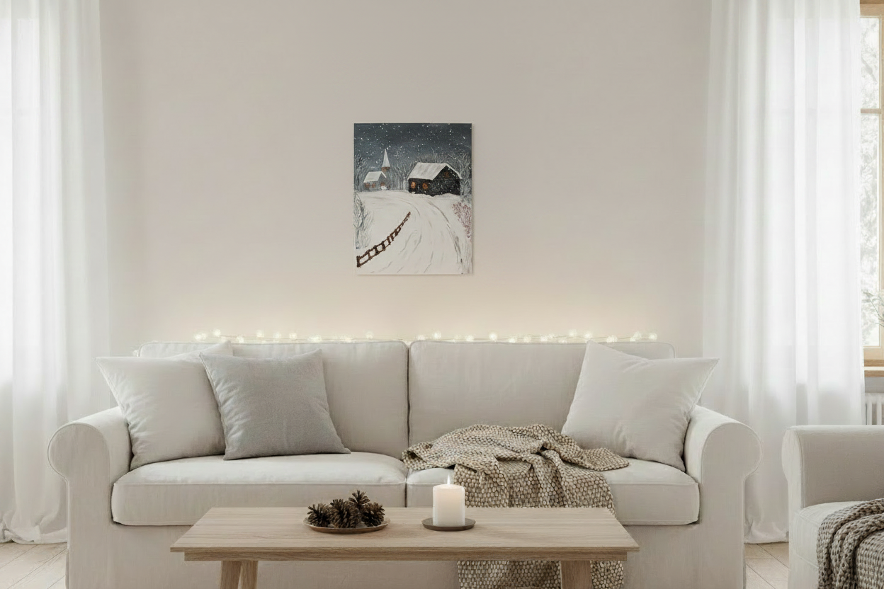 Zimowa sceneria — szeroki kadr